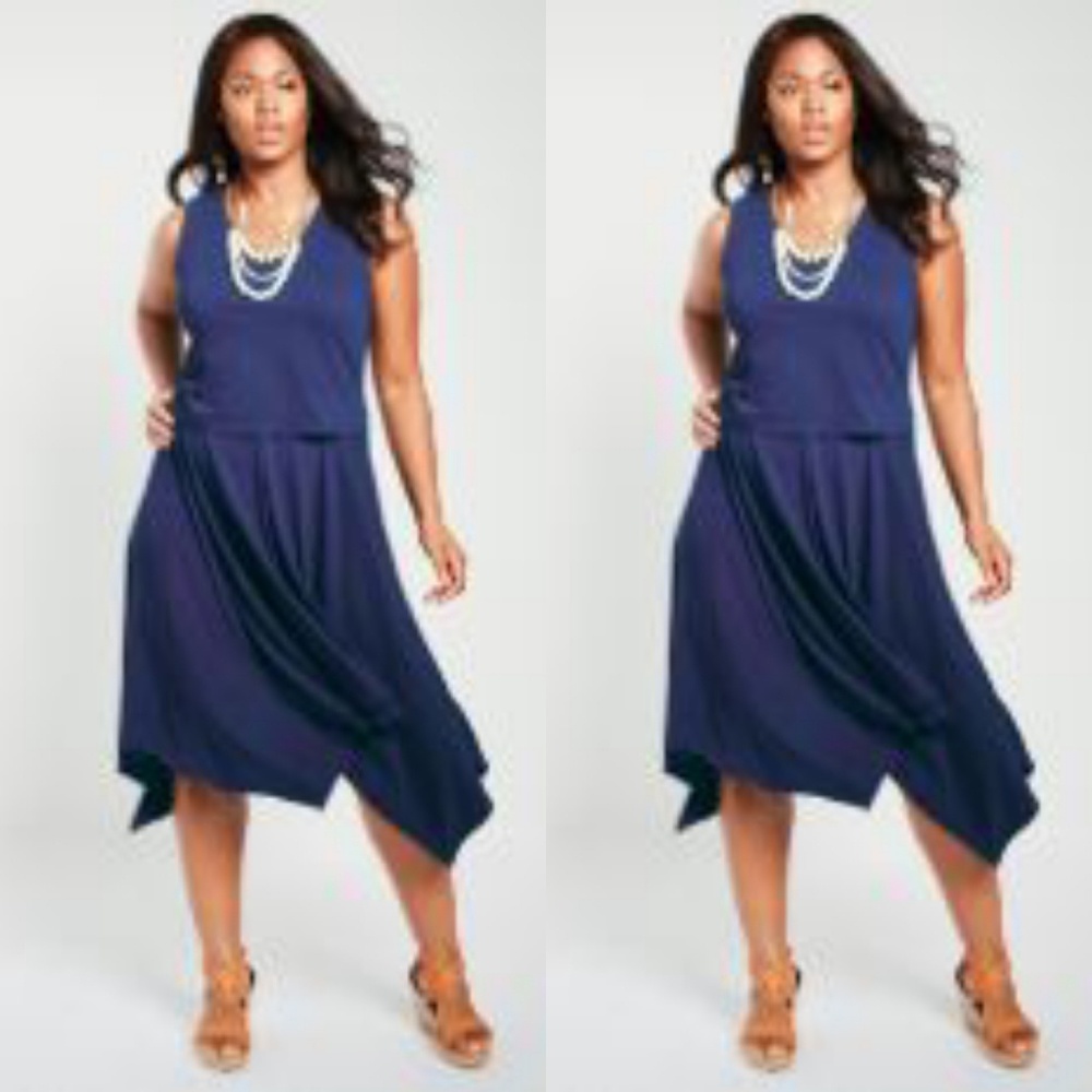 Hanky Hem T-Shirt Dress Sz 30W/32W